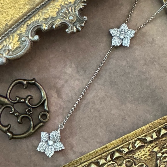 KATE SPADE • Blooming Crystal Flower Lariat Necklace - Picture 5 of 5